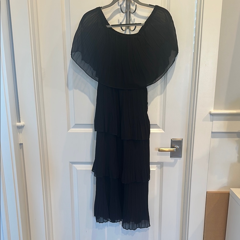 Elegant Black Tiered Dress